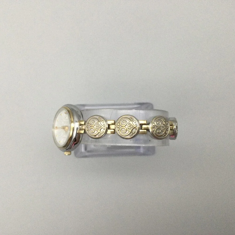 Relic Women Watch 21mm White Dial Two Tone ZR33588 Steel New Battery 7.5